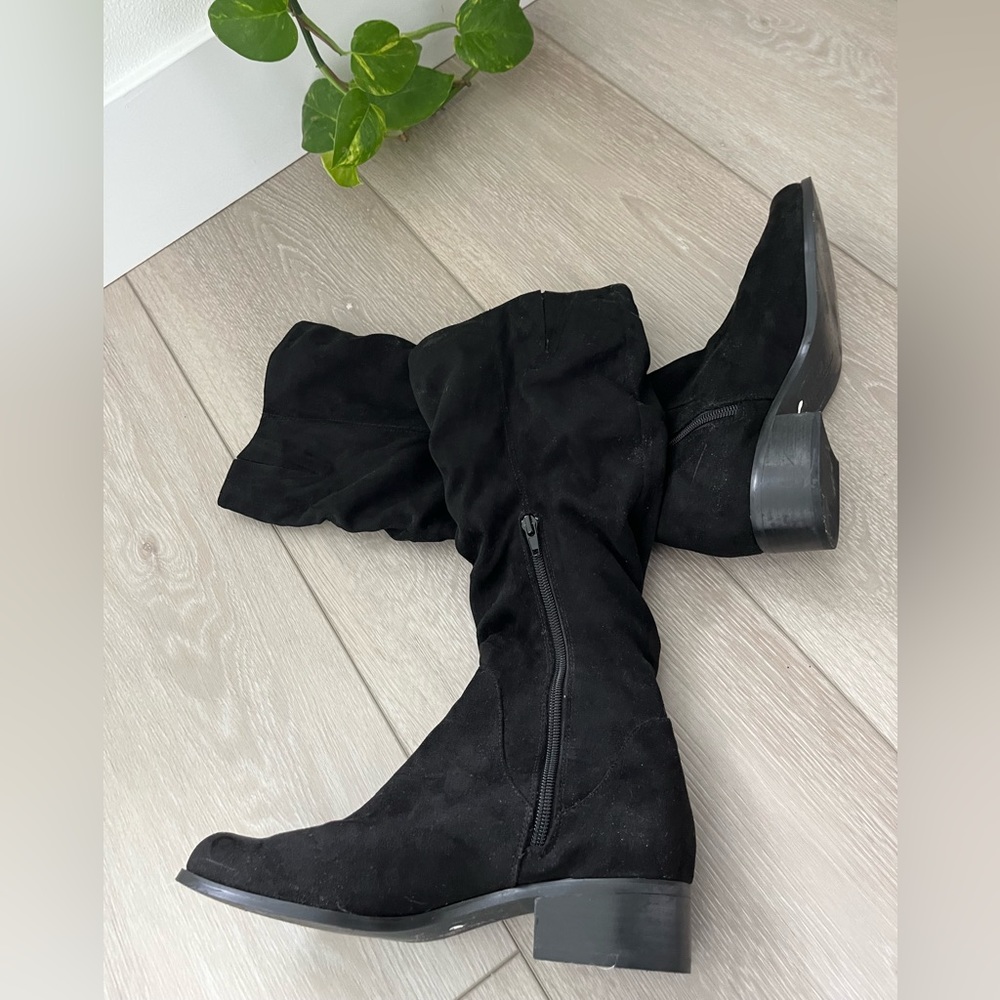 Charles David suede black mid rise boots purchased from Nordstrom and worn once